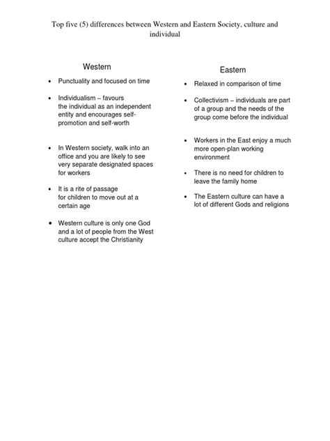 Western Eastern Top Five 5 Differences Between Western And Eastern