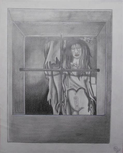 Trapped Drawing By Melanie Schneider