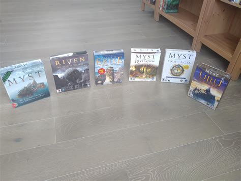 All the Myst games in their original big boxes, recently completed the
