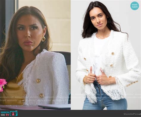 Wornontv Kaylas White Tweed Blazer On Selling The Oc Kayla Carmona