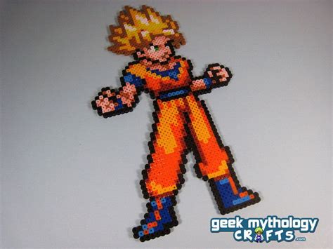 Super Saiyan Goku Dragon Ball Z Perler Bead Sprite Pixel Etsy Hama Beads Hama Manualidades