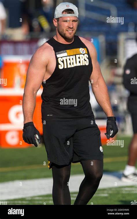 Pittsburgh Steelers Linebacker Tj Watt 90 At Warmups Period Before