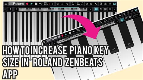 How To Increase Piano Key Size In Roland Zenbeats App Roland Zenbeats