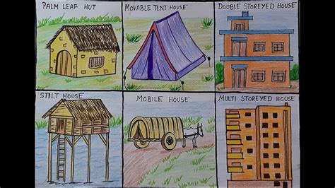 Chart Types Of Houses For Kids - Houses homes esl worksheets for kids, the exercise worksheet of ...