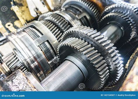 Disassembled Gearbox For Clutch Repair And Gears Transmission For