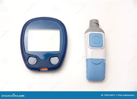 Glucometer Medida Del Az Car De Sangre Para La Diabetes Imagen De