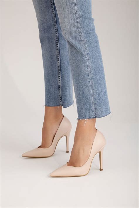 Ayakkabı Prensi Sensual İnce Topuk 10 Cm Nude Mat Stiletto