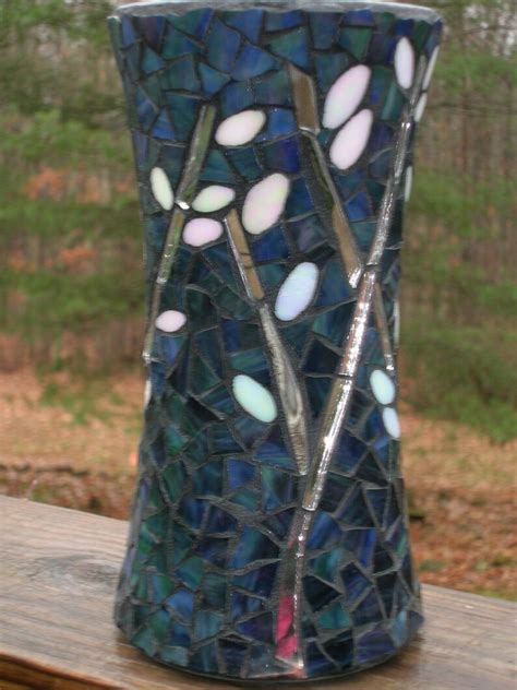 Pussy Willow Mosaic Vase Etsy