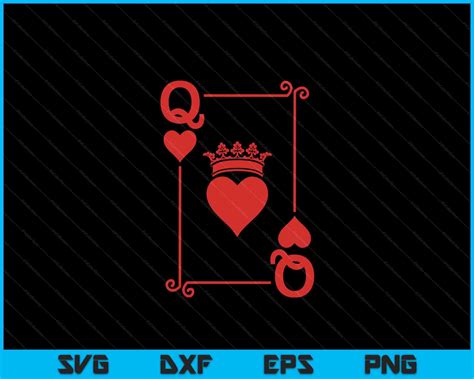 King & Queen of Hearts Matching Couple Queen of Hearts SVG PNG Files