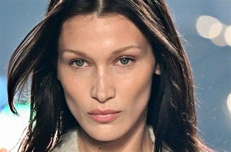 You D Be Too Embarrassed To Swim In It Bella Hadid Walked On The Beach In A Tiny Bikini