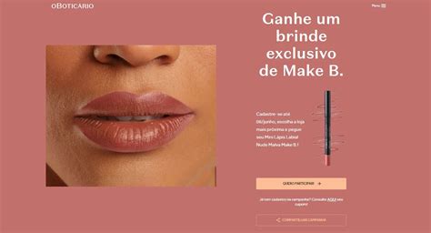 O Botic Rio Liberou Amostras Gr Tis Do L Pis Labial Make B Nude Malva