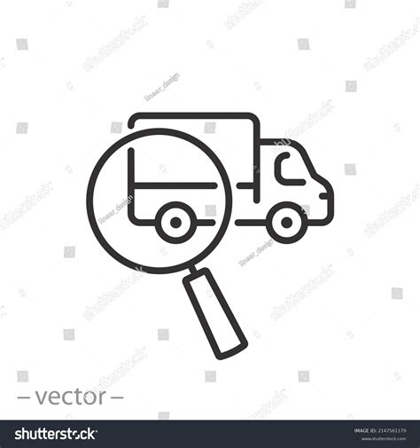 Truck Inspection Clip Art Outline