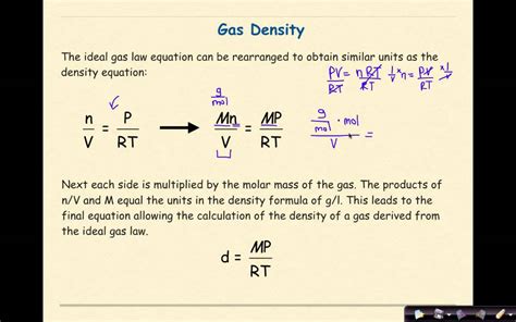 Ap Chemistry Gas Density Youtube