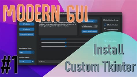 Install CustomTkinter And Create Window Python CustomTkinter Modern