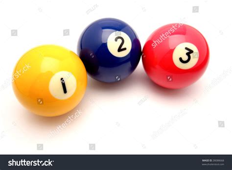 Three Pool Balls Isolated On White Stock Photo 28088668 Shutterstock