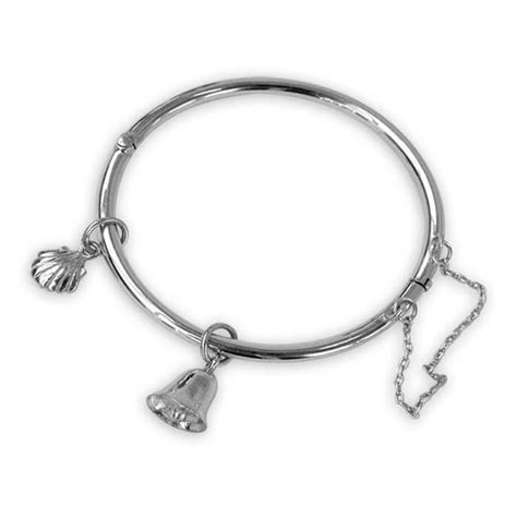 sterling silver charm bangle