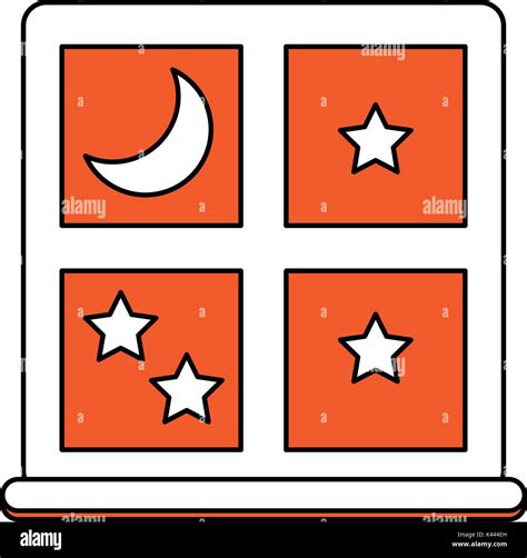 Window night view Stock Vector Image & Art - Alamy