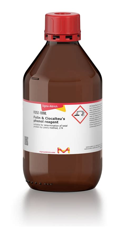 Folin Ciocalteus Phenol Reag F9252 500ML SIGMA ALDRICH SLS