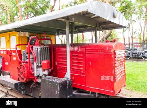 Shot Of The Vintage Old Construction Train Stock Photo Alamy