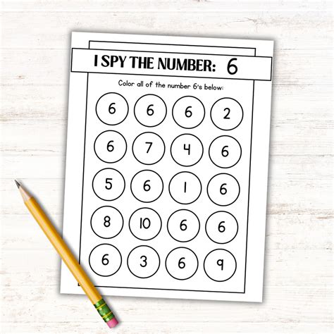 Number Recognition Worksheets 1-10