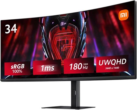 Amazon.com: Xiaomi Vertical HDMI Computer Monitor, 34 inch 180Hz 1ms ...