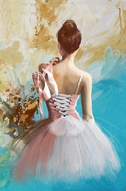 Painting By Numbers Paint Ballet Dancer Diy Canvas Picture Hand Painte