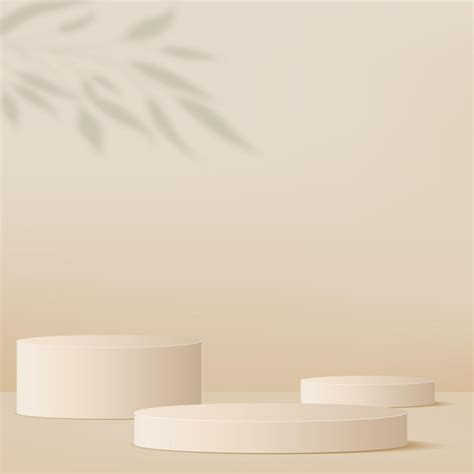Premium Vector Abstract Background With Cream Color Podium For