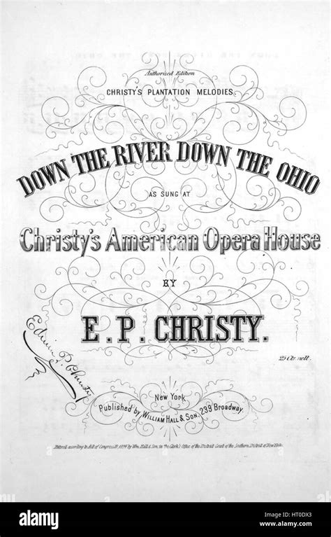 Sheet music cover image of the song 'Down the River Down the Ohio Song ...