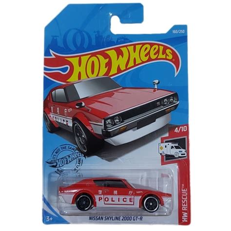 Nissan Skyline GT R Police Hw Rescue Hot Wheels FYG
