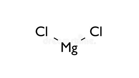 Magnesium Chloride Molecule, Structural Chemical Formula, Ball-and ...
