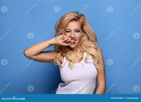 Blonde Girl Posing Stock Image Image Of Look Intimate