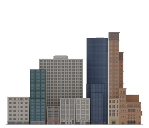 3D Illustration Cartoon City Scape Building skyscraper nyc 27156674 PNG