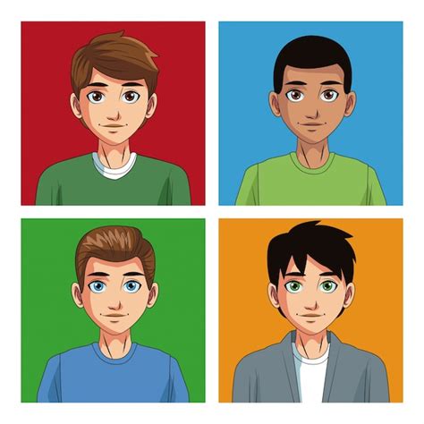 Dibujos Animados De Hombres J Venes Vector Premium The Best Porn Website