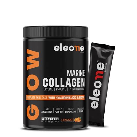 Eleone Wellness Collagen (Orange, 25 Sachets (225gm)) : Amazon.in ...