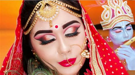 Janamashtami Series Look 5 Radha Indian Bridal Makeup Tutorial