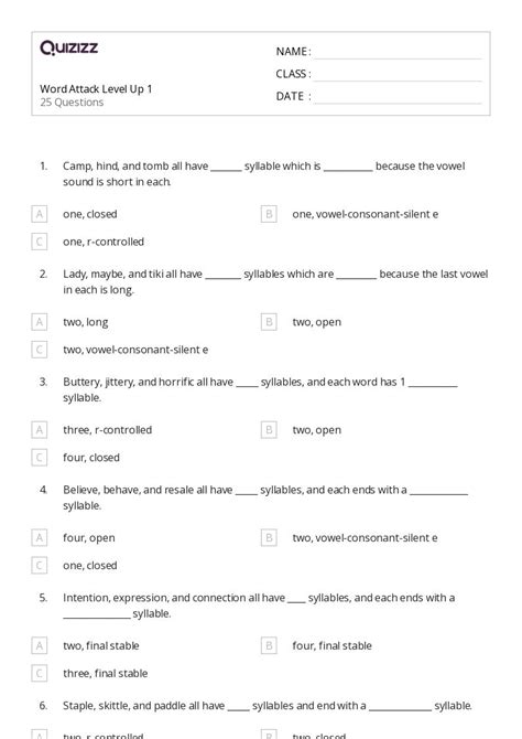 50 R Controlled Vowels Worksheets On Quizizz Free And Printable