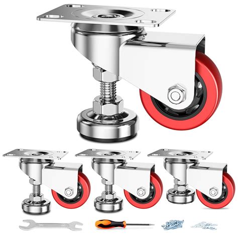buy homhoo  leveling plate caster wheels  adjustable anti