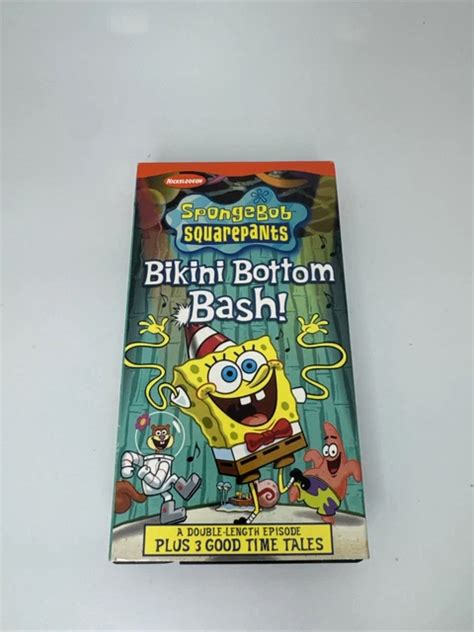 SPONGEBOB SQUAREPANTS Bikini Bottom Bash VHS Tape 2002 TESTED 9 24 PicClick UK
