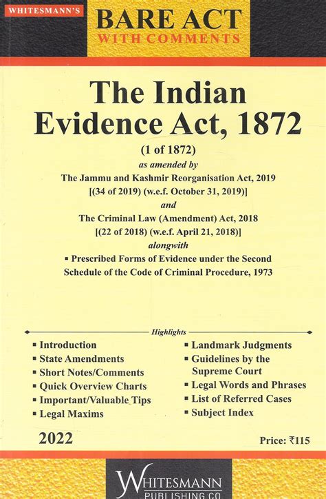 The Indian Evidence Act, 1872 (Bare Act)