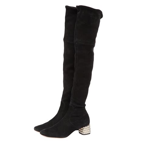 Женские сапоги-ботфорты MIU MIU купить в Москве недорого - интернет ...