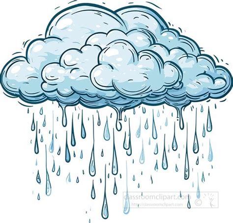 clipart images  rain clouds cloud  raindrops stock image