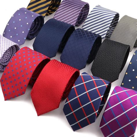 Купить Мужской галстук, тонкий галстук в полоску в горошек 7 см ...