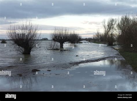 Whittlesey Uk 6th January 2024 Heavy Rainfall In The Uk Causing A