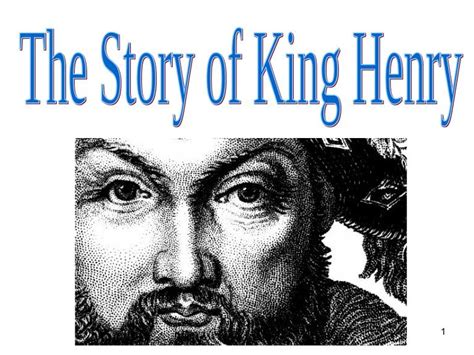 The Story Of King Henry With An Image Of His Face In Blue Ink On A