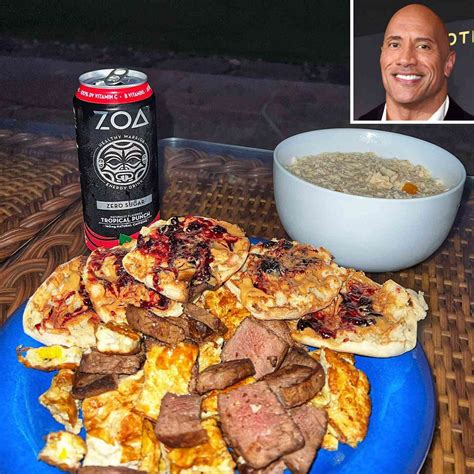 Dwayne Johnson Shows Off Epic Breakfast of Steak, Eggs, Oatmeal and 5
