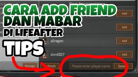 CARA ADD FRIEND MABAR DI GAME LIFE AFTER LIFEAFTER INDONESIA YouTube