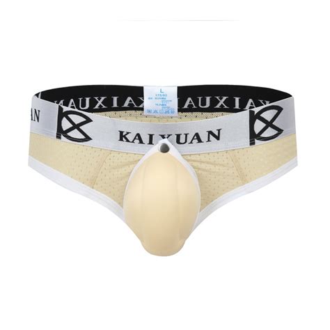 Mens Sexy Paddded Underwear G Strings And Thongs Nylon Mesh With Button Cover Brand Gay Men