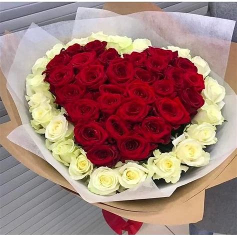 Купить букет из 51 розы "Сердце" в Минске | студия DI-Flowers.by