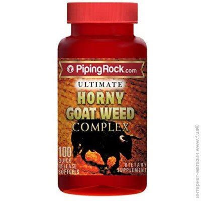 Рогатый Козий сорняк Piping Rock Ultimate Horny Goat Weed Complex 100