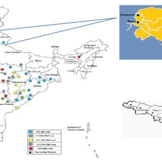 Map highlighting Tribes of Uttarakhand and Sitarganj and Khatima in U.S ...